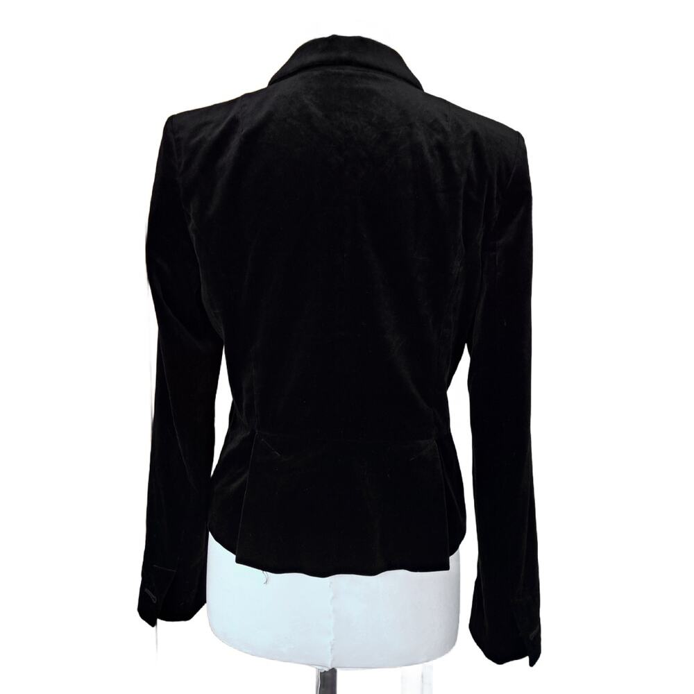 BANANA REPUBLC Black Velvet One-Button Blazer Jacket Size 10 Dressy Work Casual - Picture 3 of 7